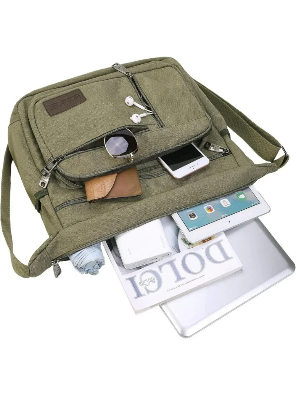 Vintage Canvas Messenger Bag | Unisex Crossbody Satchel for Work & Travel